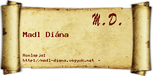 Madl Diána névjegykártya